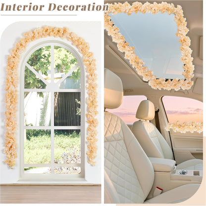 35.4FT Cherry Blossom Flowers Garland Vine for Decoration