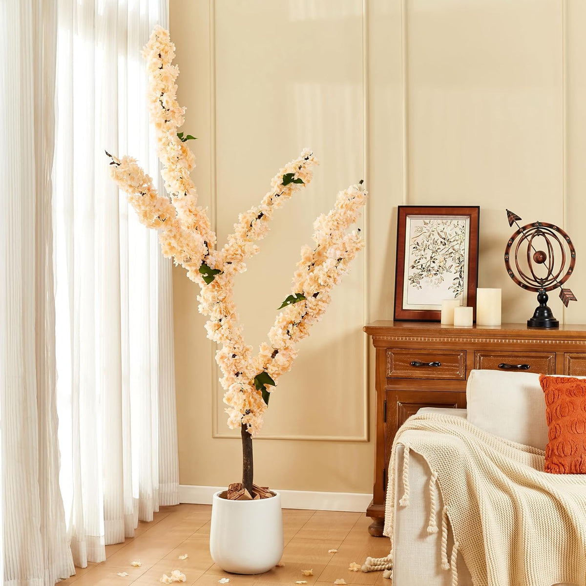 35.4FT Cherry Blossom Flowers Garland Vine for Decoration