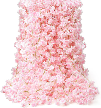 35.4FT Cherry Blossom Flowers Garland Vine for Decoration
