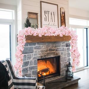 35.4FT Cherry Blossom Flowers Garland Vine for Decoration