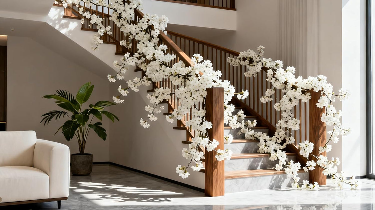 35.4FT Cherry Blossom Flowers Garland Vine for Decoration