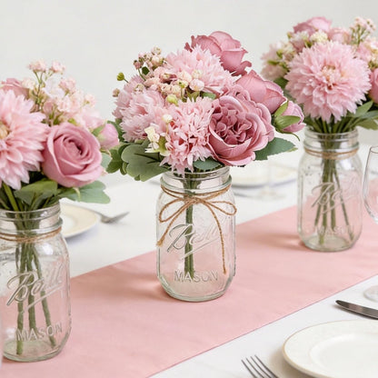 16 Bundles Peonies Artificial Flowers Bulk - Blush Pink | Silk Fake Flower for DIY Bouquet, Faux Peony Floral Arrangements for Vase Centerpiece Home Wedding Party Centerpiece