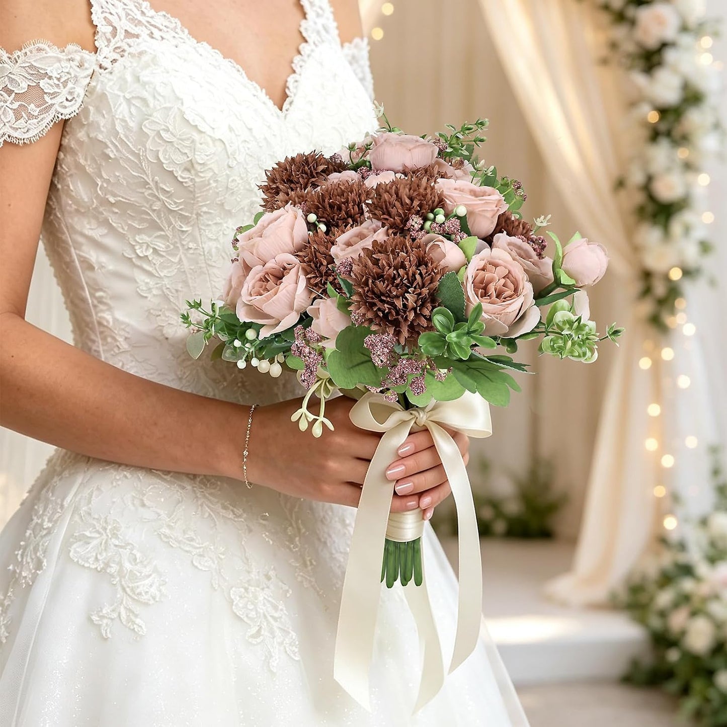 16 Bundles Peonies Artificial Flowers Bulk - Blush Pink | Silk Fake Flower for DIY Bouquet, Faux Peony Floral Arrangements for Vase Centerpiece Home Wedding Party Centerpiece