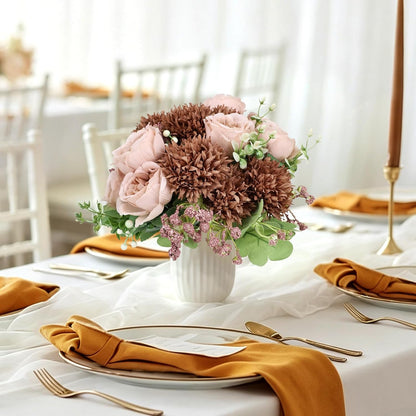16 Bundles Peonies Artificial Flowers Bulk - Blush Pink | Silk Fake Flower for DIY Bouquet, Faux Peony Floral Arrangements for Vase Centerpiece Home Wedding Party Centerpiece