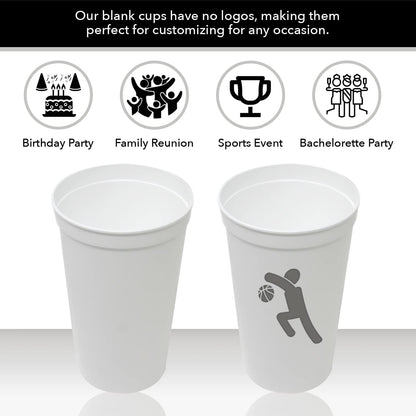 22 oz Reusable Plastic Cups with Lids, 10 Pack, USA Made Yellow Tumblers; Includes 10 Reusable Straws; Dishwasher Safe