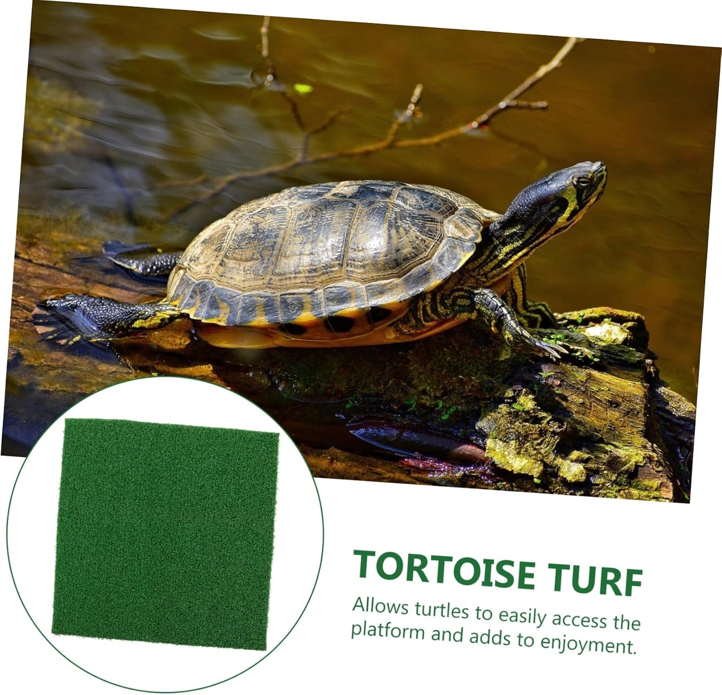 Artificial Grass Outdoor Turtle Basking Mat Reptile Terrarium Decor Durable Plastic