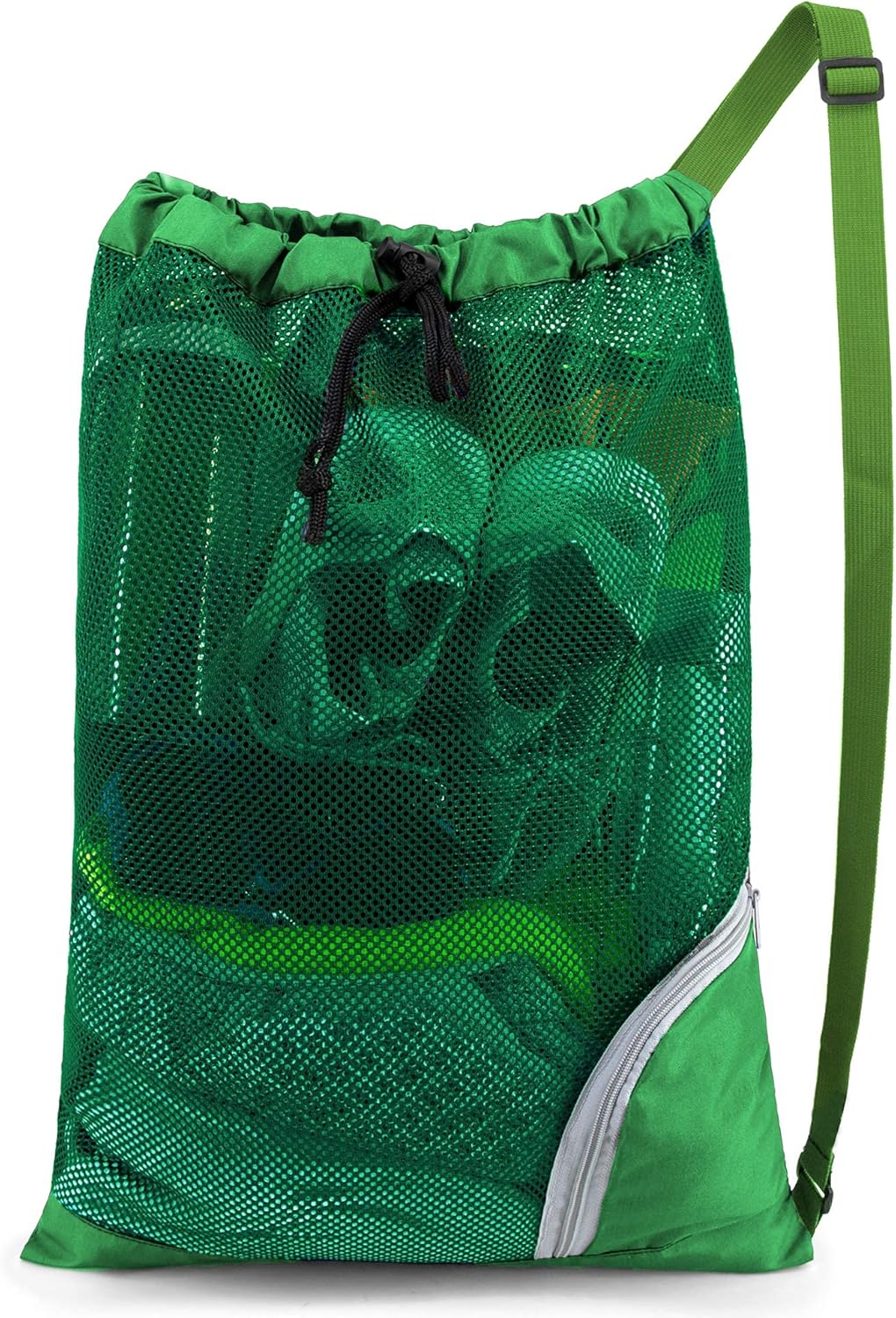 Gym Bags for Men Women Mesh Drawstring Backpack for Swim Sports Workout Gear Gifts for Swimmers Beach Pool Wrestling Backpack Cinch Bag With 3 Pockets Neon Yellow XLarge