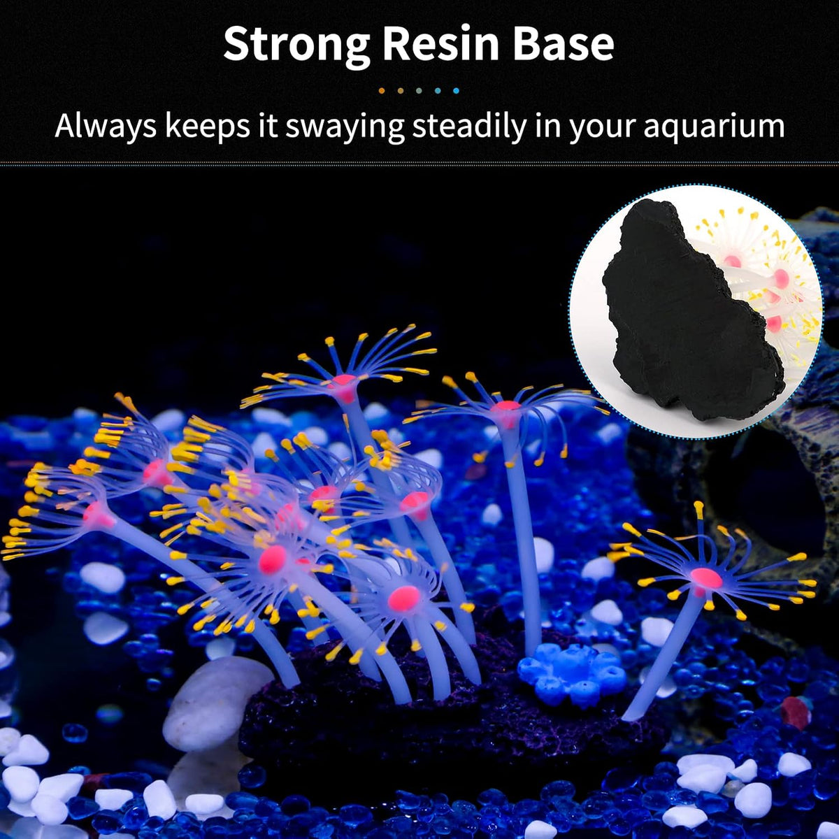 Glowing Effect Artificial Coral Plant for Fish Tank, Decorative Aquarium Ornament, Orange