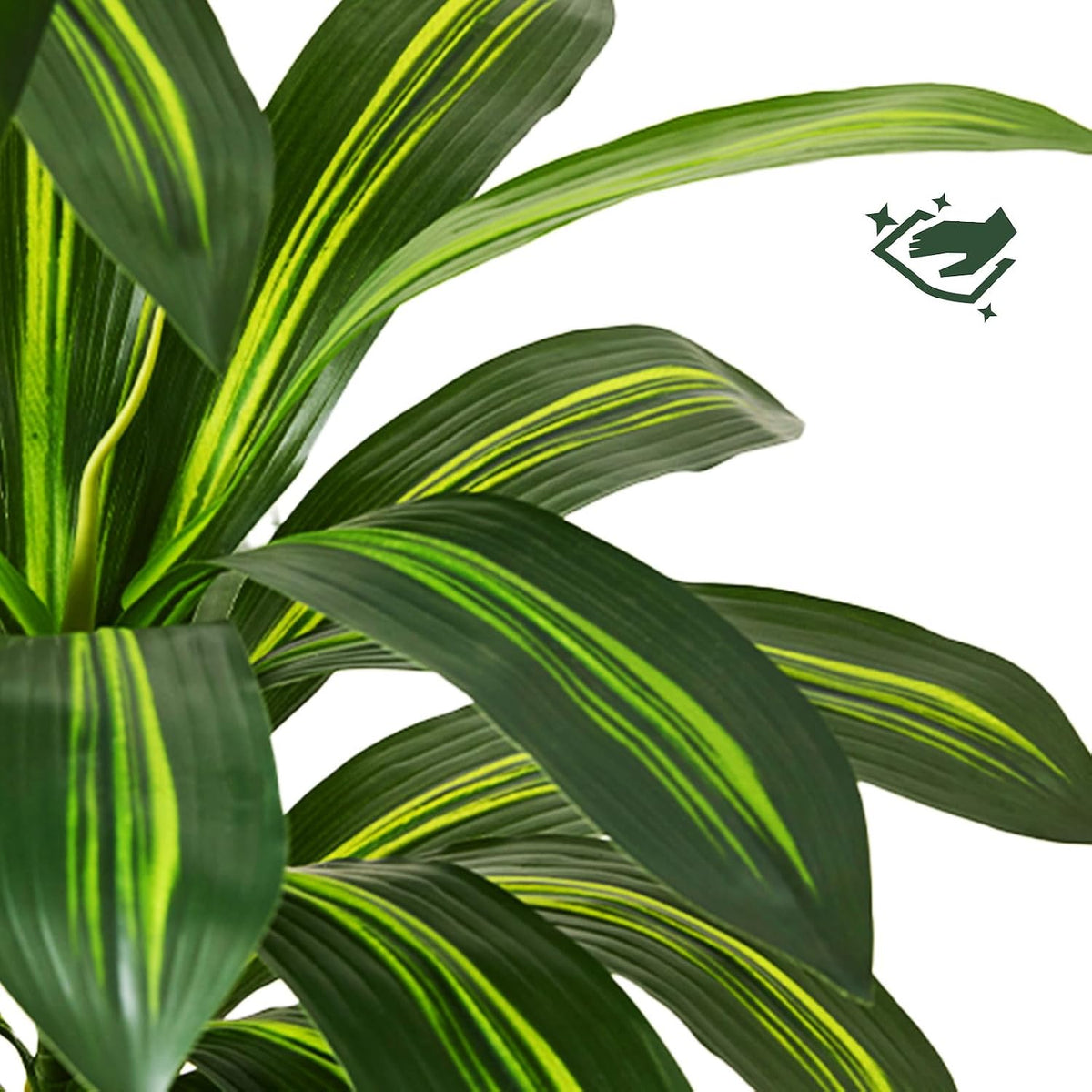 Artificial Dracaena Tree Indoor, 6FT Tall Fake Floor Plants with White Planter & Pebbles, Faux Silk Yucca Tree for Home Office Living Room Bedroom Farmhouse Modern Outdoor Topiary Tree