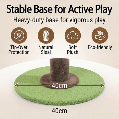 Areca Palm Cat Scratching Post Cat Scratcher Tower with 2-Layer Ball Tracks