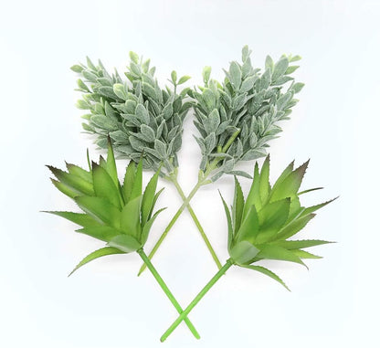 4 Pack Artificial Air Plants Faux Flocking Tillandsia Air Plants Bromeliads for Home Decor Terrarium Decoration Artificial Succulents Plants Arrangement