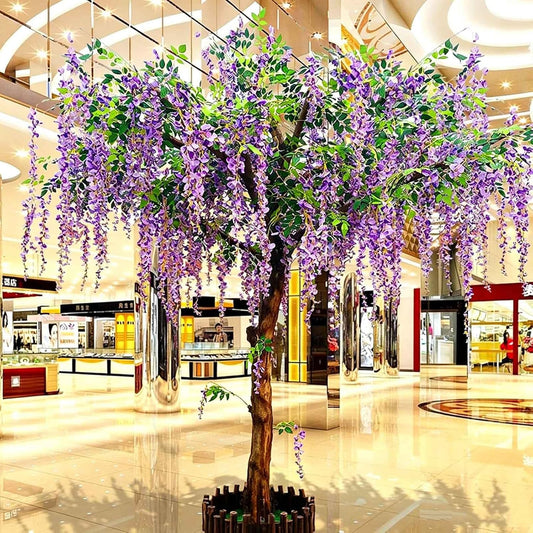 Artificial Wisteria Tree, Faux Silk Flower Wisteria Tree