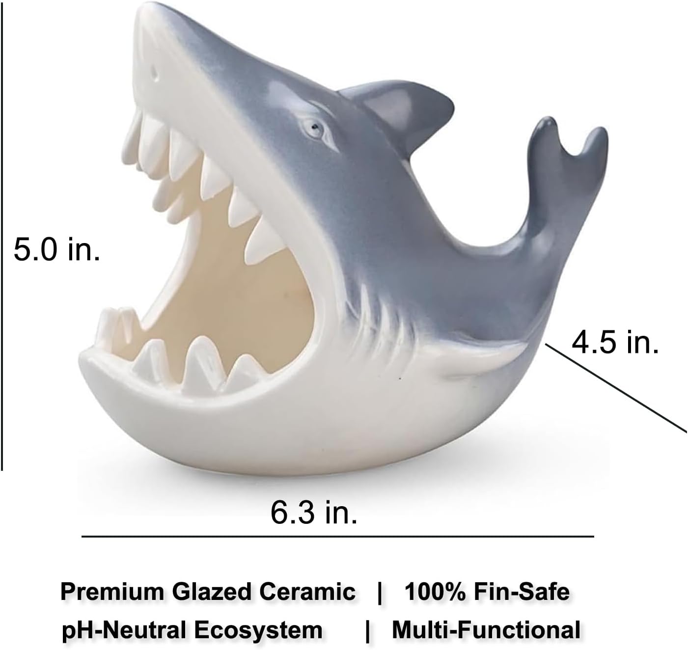 Fish Tank Decorations, Large Aquarium Decor Accessories with Heavy Concrete Rock Mountain, Bearded Dragon Hideout, Reptile & Amphibian Habitat Hideouts, Weighted Cave Stone (Brown Mountain)