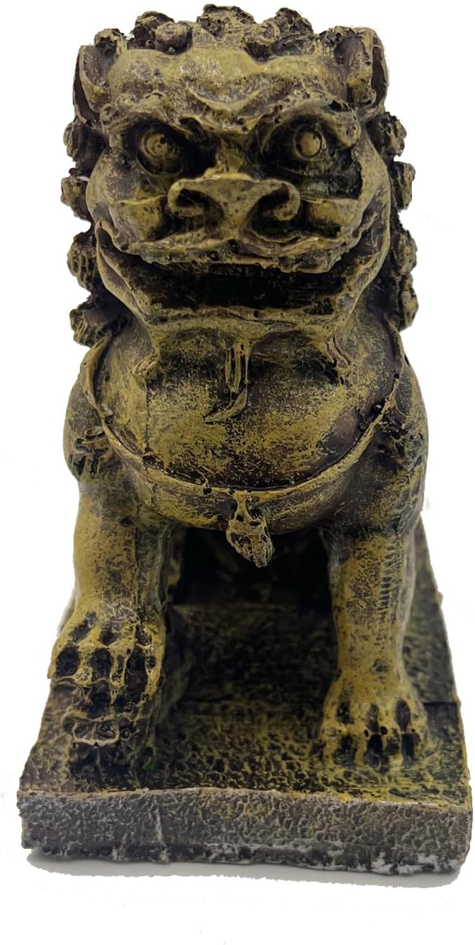 Fish Tank Decorations, Large Aquarium Decor Accessories with Heavy Concrete Rock Mountain, Bearded Dragon Hideout, Reptile & Amphibian Habitat Hideouts, Weighted Cave Stone (Brown Mountain)