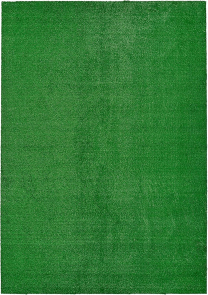 Artificial Grass 7 Ft. X 10 Ft. Large Indoor/Outdoor Area Rug Green -Lush Green, Durable, and Low-Maintenance for Patios, Lawns, and More