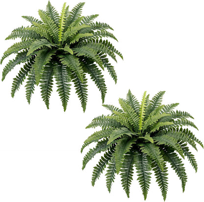 35" Fake Ferns UV-Resistant Large Bush Plants for Outdoors