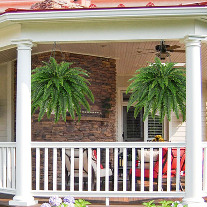 45" Artificial Boston Fern (Set of 2), Outdoor Plants