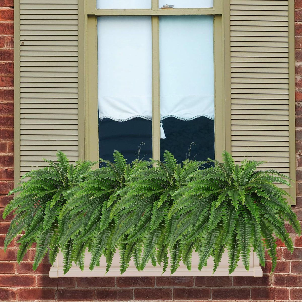45" Artificial Boston Fern (Set of 2), Outdoor Plants