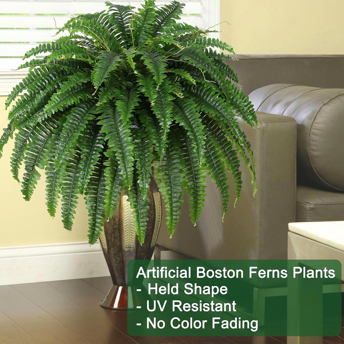 45" Artificial Boston Fern (Set of 2), Outdoor Plants