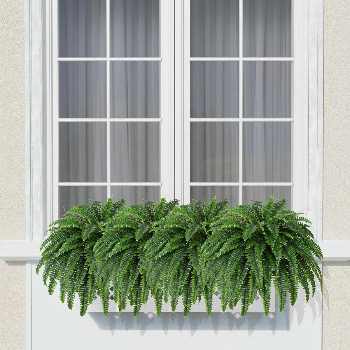 45" Artificial Boston Fern (Set of 2), Outdoor Plants