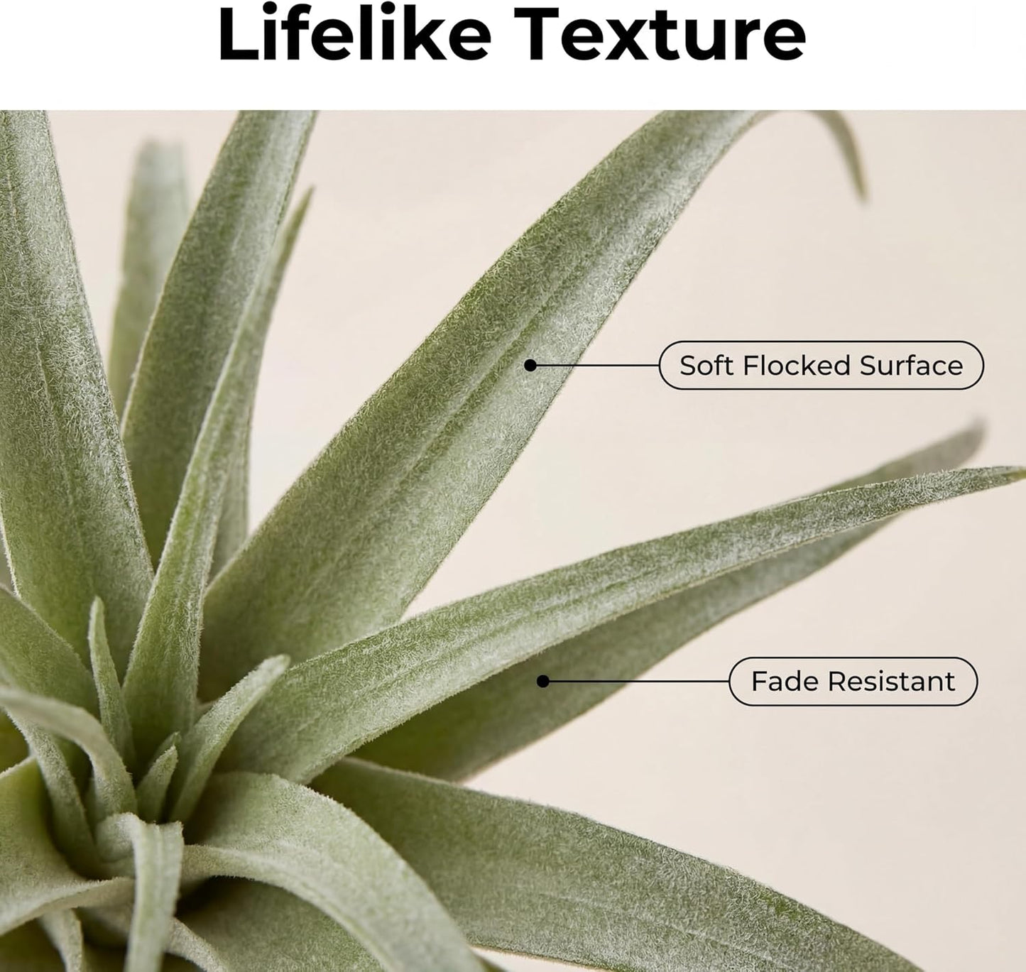 Artificial Plants & Greenery 2Pcs Faux Decor Set Ultra Realistic Artificial Air Plants, Artificial Bromeliad Plants, No Care Faux Succulents for Home Garden Office Terrarium DIY Decor