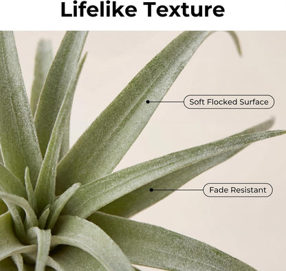 Artificial Plants & Greenery 2Pcs Faux Decor Set Ultra Realistic Artificial Air Plants, Artificial Bromeliad Plants, No Care Faux Succulents for Home Garden Office Terrarium DIY Decor