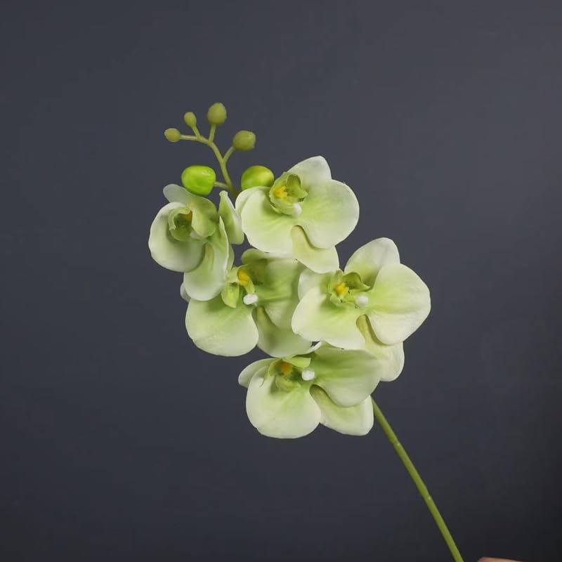 4-Pcs Artificial Flowers Real Touch Latex Phalaenopsis 17.7inch Artificial Orchid Stem Bouquets for Wedding Party Home Garden Decor,Light Pink