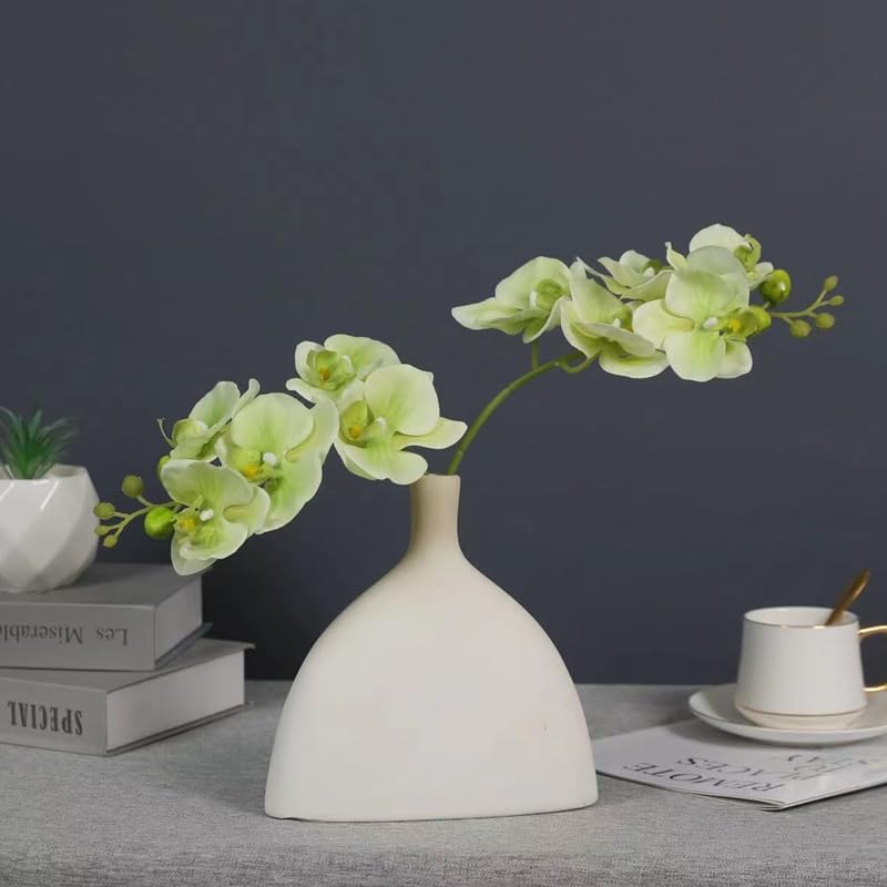 4-Pcs Artificial Flowers Real Touch Latex Phalaenopsis 17.7inch Artificial Orchid Stem Bouquets for Wedding Party Home Garden Decor,Light Pink