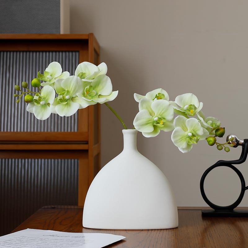 4-Pcs Artificial Flowers Real Touch Latex Phalaenopsis 17.7inch Artificial Orchid Stem Bouquets for Wedding Party Home Garden Decor,Light Pink