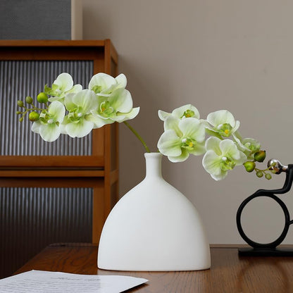 4-Pcs Artificial Flowers Real Touch Latex Phalaenopsis 17.7inch Artificial Orchid Stem Bouquets for Wedding Party Home Garden Decor,Light Pink