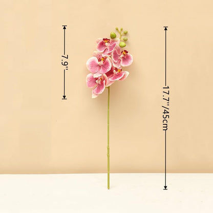 4-Pcs Artificial Flowers Real Touch Latex Phalaenopsis 17.7inch Artificial Orchid Stem Bouquets for Wedding Party Home Garden Decor,Light Pink