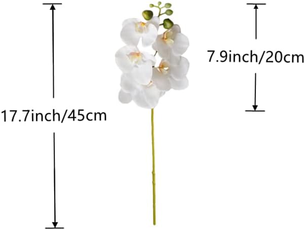 4-Pcs Artificial Flowers Real Touch Latex Phalaenopsis 17.7inch Artificial Orchid Stem Bouquets for Wedding Party Home Garden Decor,Light Pink