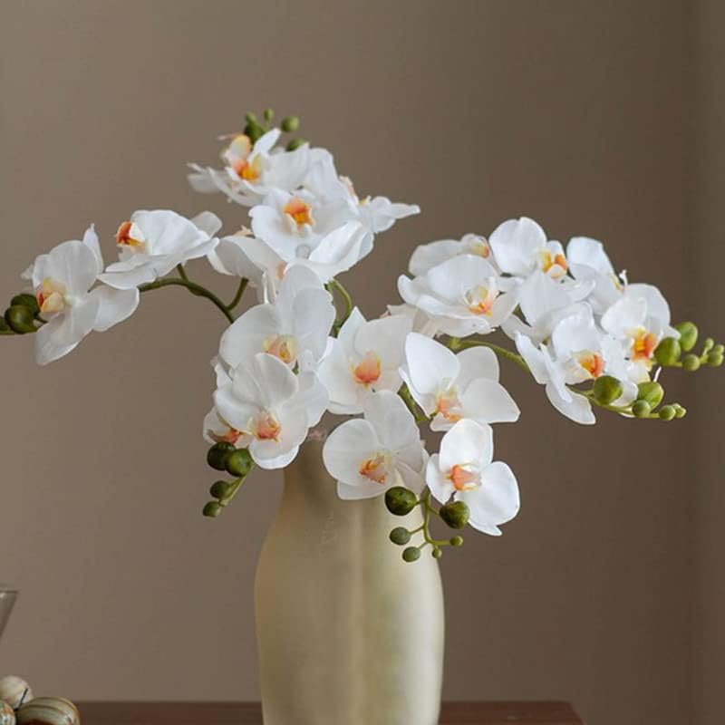 4-Pcs Artificial Flowers Real Touch Latex Phalaenopsis 17.7inch Artificial Orchid Stem Bouquets for Wedding Party Home Garden Decor,Light Pink