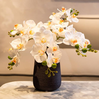 4-Pcs Artificial Flowers Real Touch Latex Phalaenopsis 17.7inch Artificial Orchid Stem Bouquets for Wedding Party Home Garden Decor,Light Pink