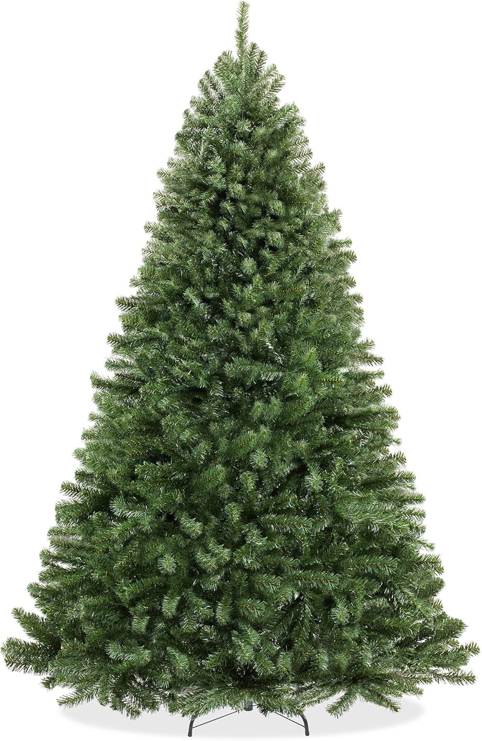 7.5FT Realistic Green Spruce Unlit Artificial Holiday Christmas Tree with Sturdy Metal Stand