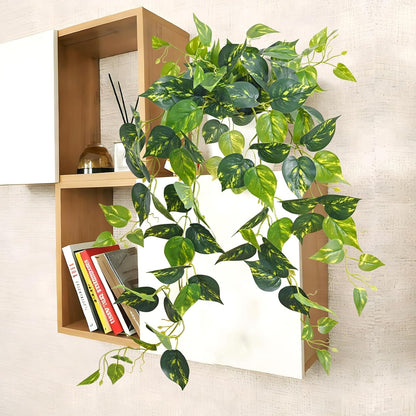 Artificial Boston Fern | Maintenance-free, Realistic Durable, Fake Pothos for Living Room Office Bedroom Bathroom Kitchen Shelves Indoor Home Decor