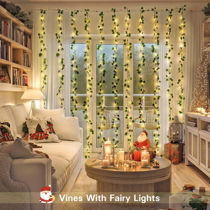 Vine Curtain Lights, 200 LED Vines with Fairy Lights for Bedroom