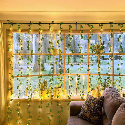 Vine Curtain Lights, 200 LED Vines with Fairy Lights for Bedroom