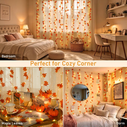 Vine Curtain Lights, 200 LED Vines with Fairy Lights for Bedroom