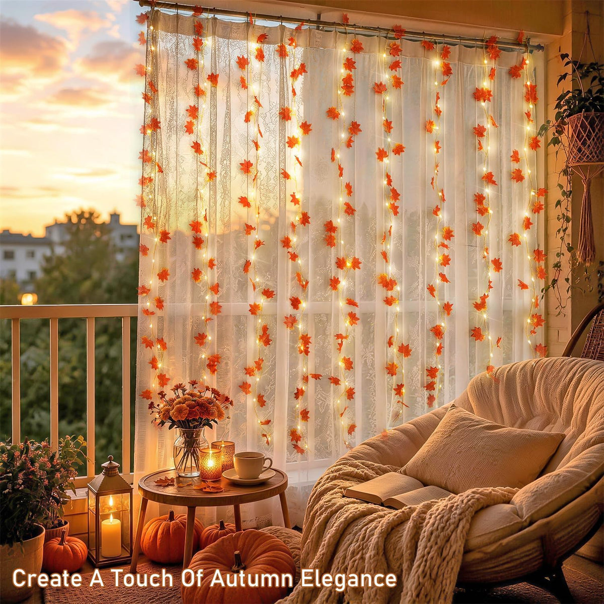 Vine Curtain Lights, 200 LED Vines with Fairy Lights for Bedroom