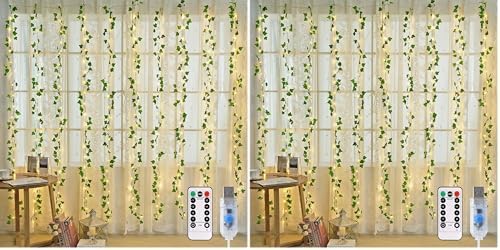 Vine Curtain Lights, 200 LED Vines with Fairy Lights for Bedroom