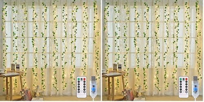 Vine Curtain Lights, 200 LED Vines with Fairy Lights for Bedroom