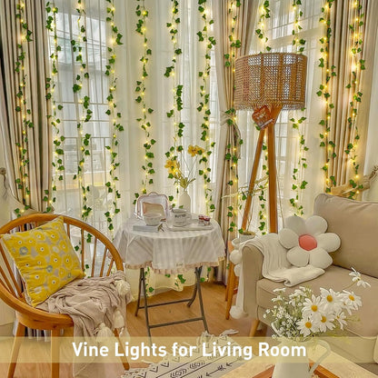Vine Curtain Lights, 200 LED Vines with Fairy Lights for Bedroom