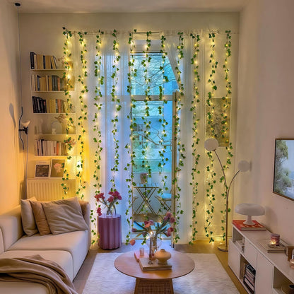 Vine Curtain Lights, 200 LED Vines with Fairy Lights for Bedroom