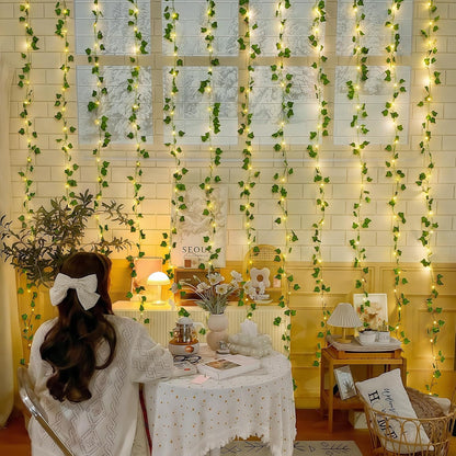 Vine Curtain Lights, 200 LED Vines with Fairy Lights for Bedroom