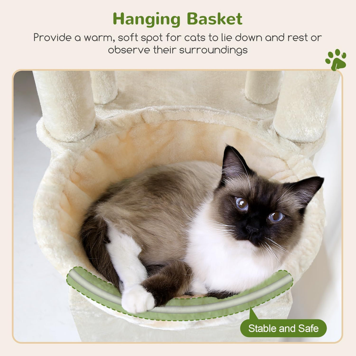 Heavy Duty Cactus Cat Trees for Big Cats Maine Coon, F61, Green