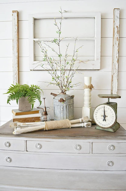 Small Fake Plant Potted Plants Artificial Decor Plastic Asparagus Ferns Plant Faux Plants in Pots for Home Living Room Bedroom Desk Shelf Farmhouse Decoration
