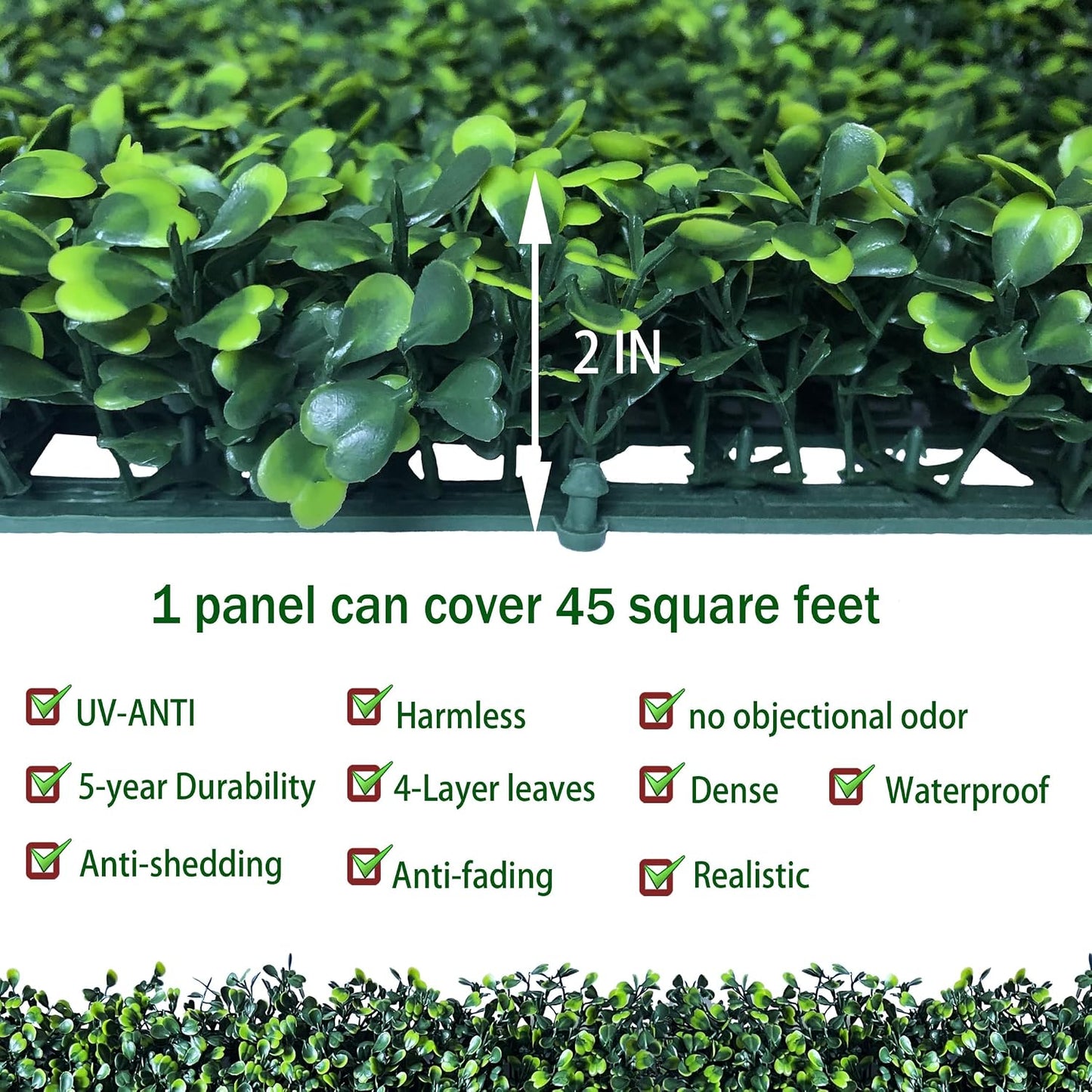 ODTORY Artificial Ivy Privacy Fence Wall Screen: 6FT X 12FT (72 sqft) | UV-Anti Faux Boxwood Roll Panels, Greenery Backdrop, Ivy Vine 4-Layer Leaves Hedges Covering, Indoor Outdoor Green Decor