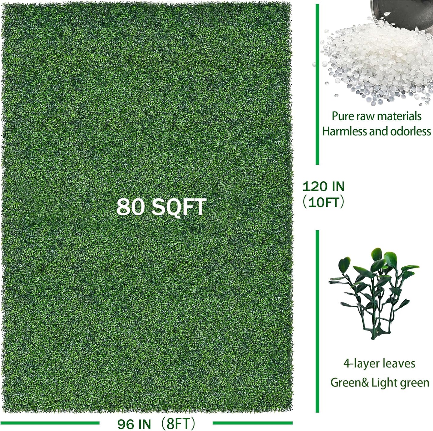 ODTORY Artificial Ivy Privacy Fence Wall Screen: 6FT X 12FT (72 sqft) | UV-Anti Faux Boxwood Roll Panels, Greenery Backdrop, Ivy Vine 4-Layer Leaves Hedges Covering, Indoor Outdoor Green Decor