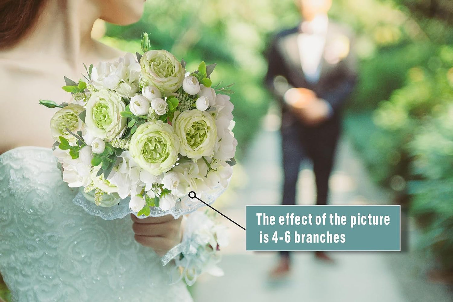 2 Bunches Artificial Peonies Flowers Small Silk Blue Peonies Fake Hydrangea Flowers Arrangements Table Centerpiece Faux Flores for Bridal Wedding Home Decor (2, Blue White)